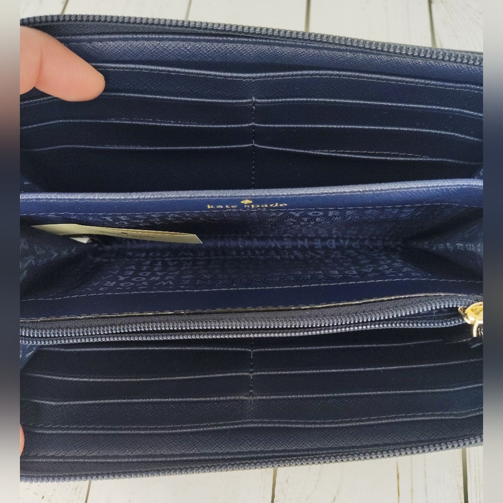 Kate Spade Haven Lane Neda Glitter Dot Zip Around Wallet - Picture 11 of 15